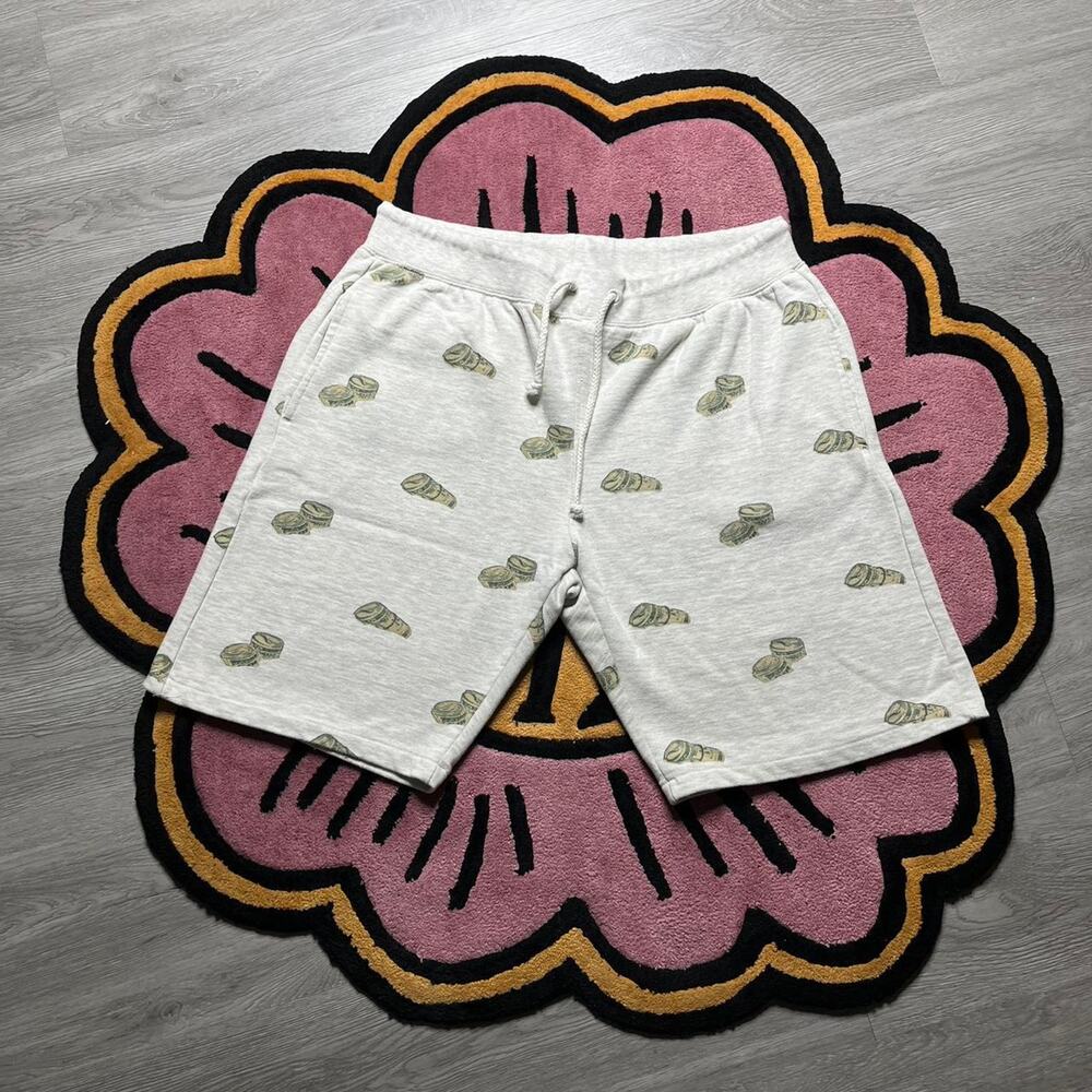 BBC Ice Cream Money Bankroll All Over Print Sweat Shorts Size XL